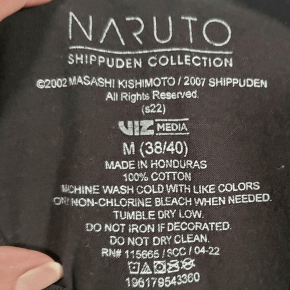 Naruto Shippuden Ichiraku Ramen Shop Graphic T-Shirt Mens Medium Black Cotton - Picture 4 of 4